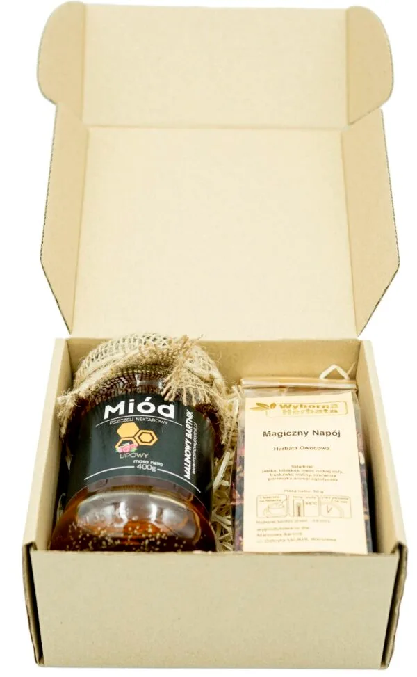 ZESTAW Prezentowy Miód Lipowy z Herbatą Owocową - Oferta limitowana