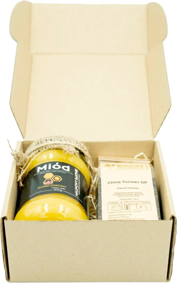 ZESTAW Prezentowy Miód Słonecznikowy z Herbatą Yunann - Oferta limitowana