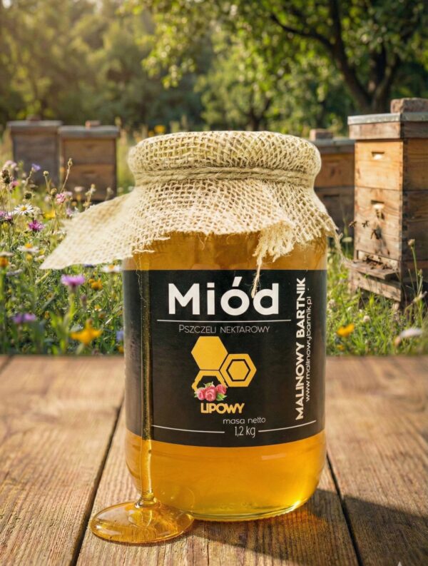 Miód Lipowy - 1.2KG 1200G - Zbiór Sierpień 2025
