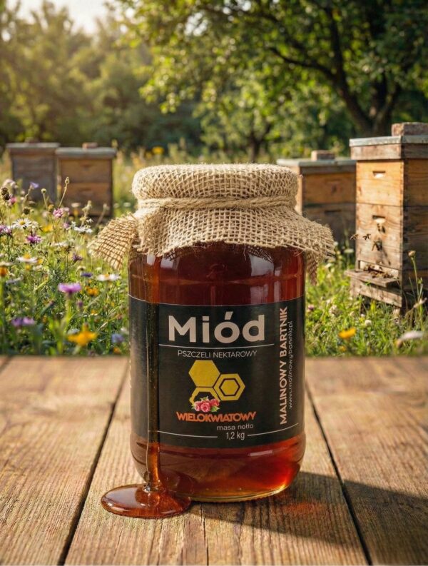 Miód Wielokwiatowy 1.2 kg, 1200 g - Zbiór 2025