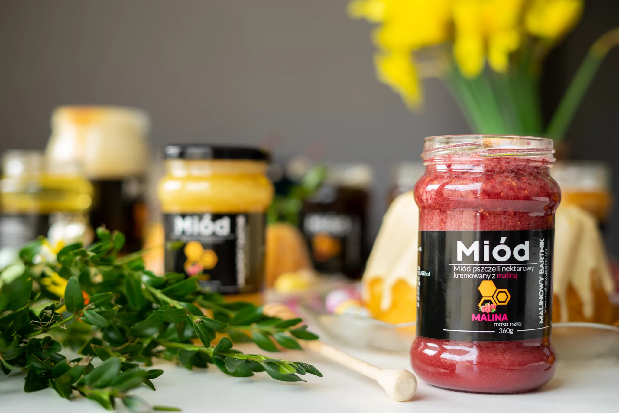 Miód z Malinami 0,36 kg, 360 g