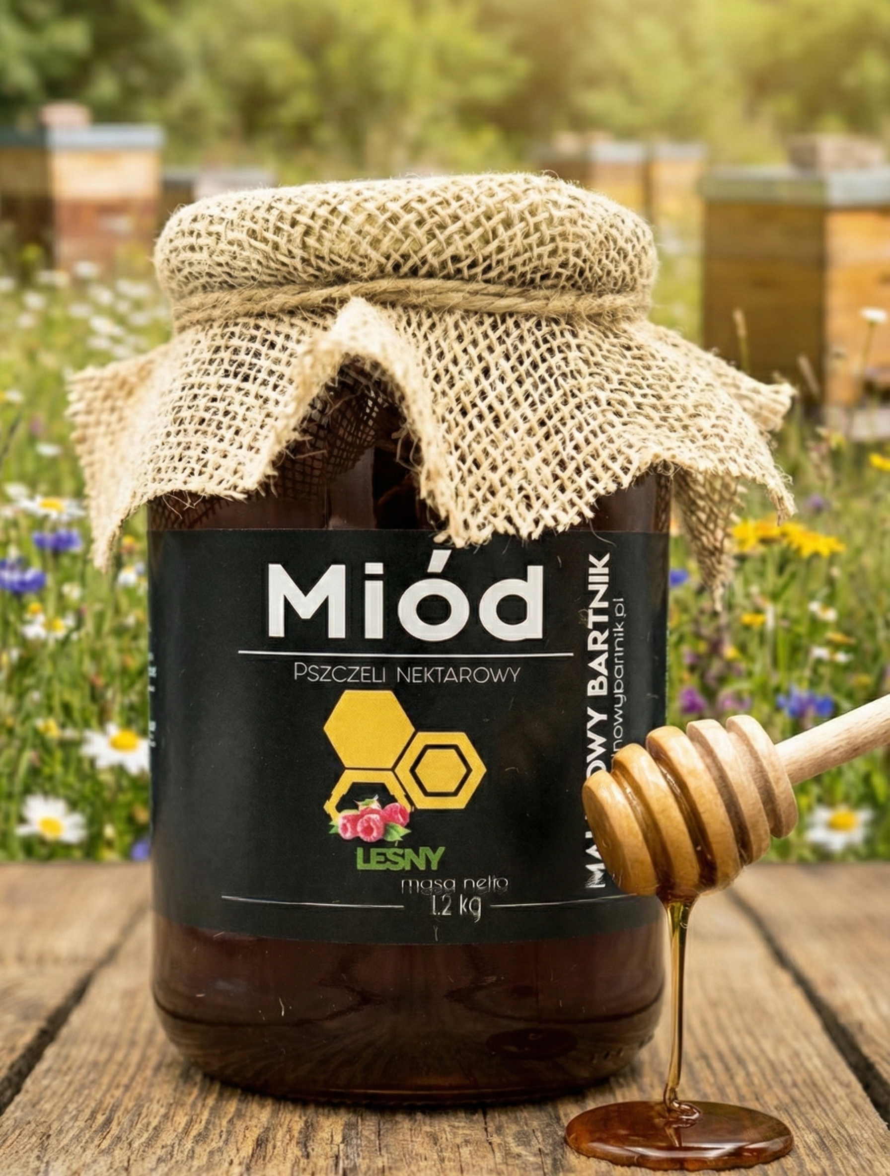 Miód Leśny - 1.2KG 1200G - Zbiór Sierpień 2025 Świeży - obrazek 2