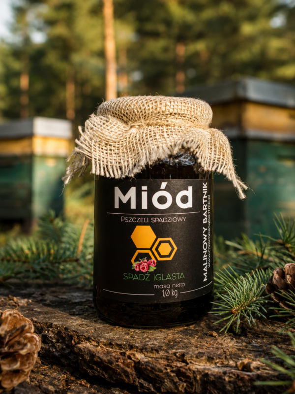 Miód Spadziowy - Spadź Iglasta 1 kg, 1000 g - Bieszczady