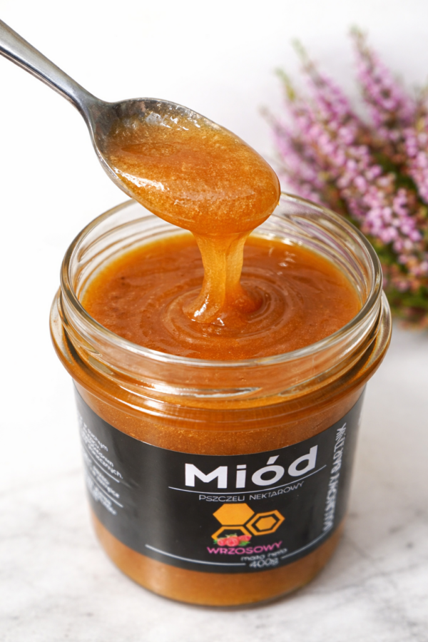 Miód Wrzosowy 0.4Kg, 400g - Najlepszy Polski Miód z właściwościami Manuka