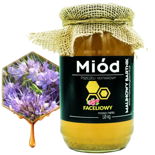 Miód Faceliowy 1 kg, 1000 g - Świeży zbiór Czerwiec 2025 tegoroczny