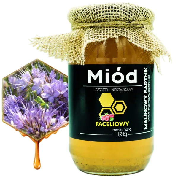 Miód Faceliowy 1 kg, 1000 g - Świeży zbiór Czerwiec 2025 tegoroczny