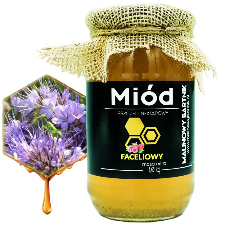 Miód Faceliowy 1 kg, 1000 g - Świeży zbiór Czerwiec 2025 tegoroczny - obrazek 3
