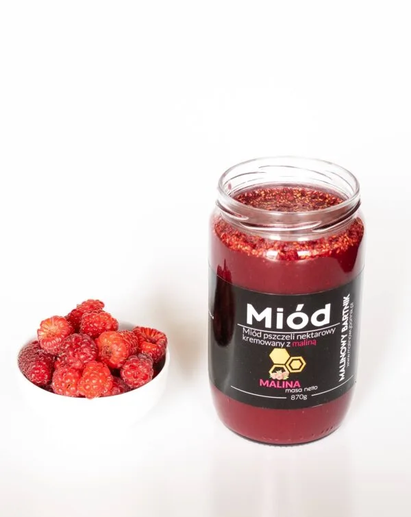 Miód z Malinami 0,87 kg, 870 g