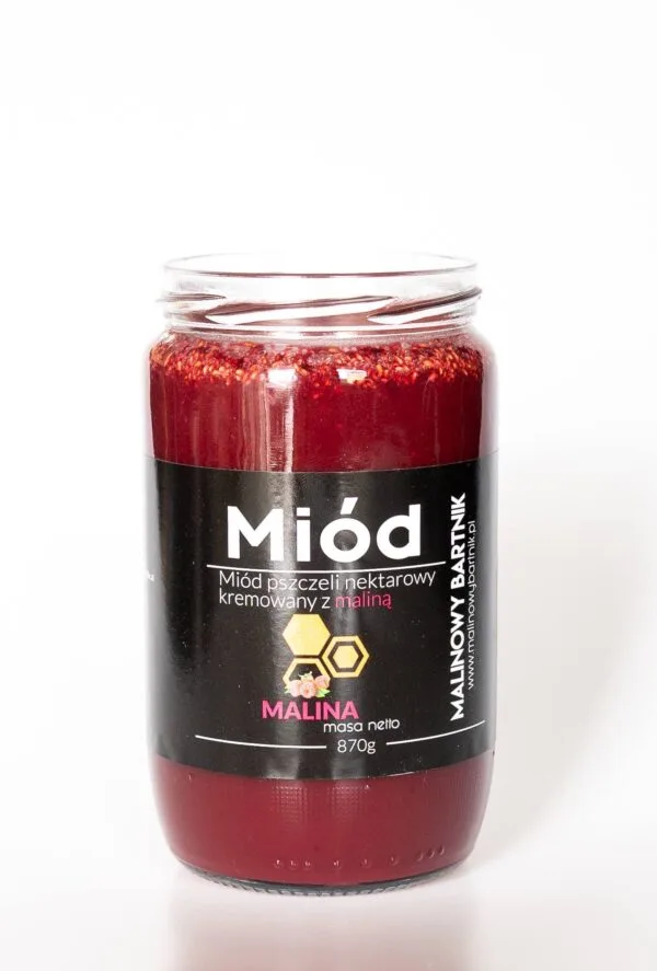 Miód z Malinami 0,87 kg, 870 g