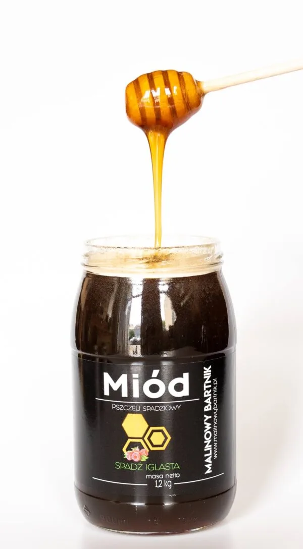 Miód Spadziowy - Spadź iglasta 1.2 kg, 1200 g - Bieszczady 2025
