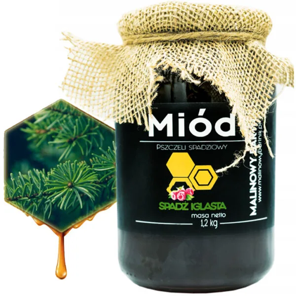 Miód Spadziowy - Spadź iglasta 1.2 kg, 1200 g - Bieszczady 2025
