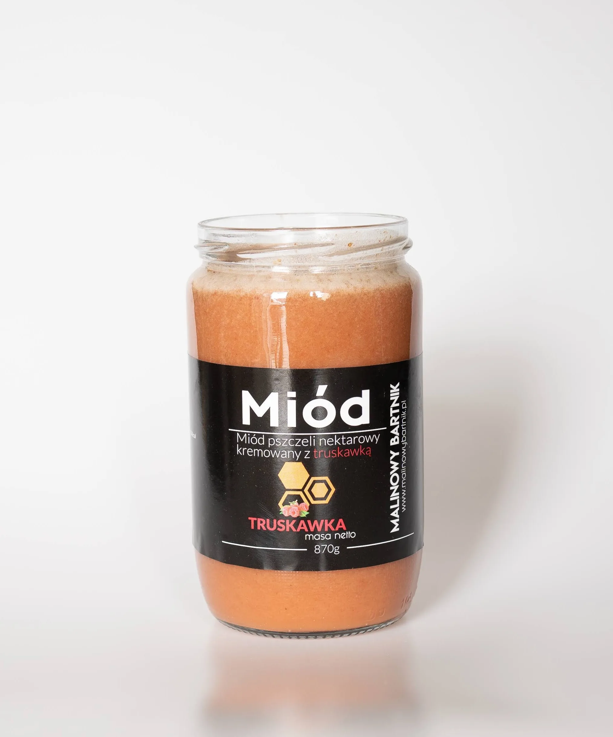 Miód z Truskawkami 0,87 kg, 870 g - obrazek 2