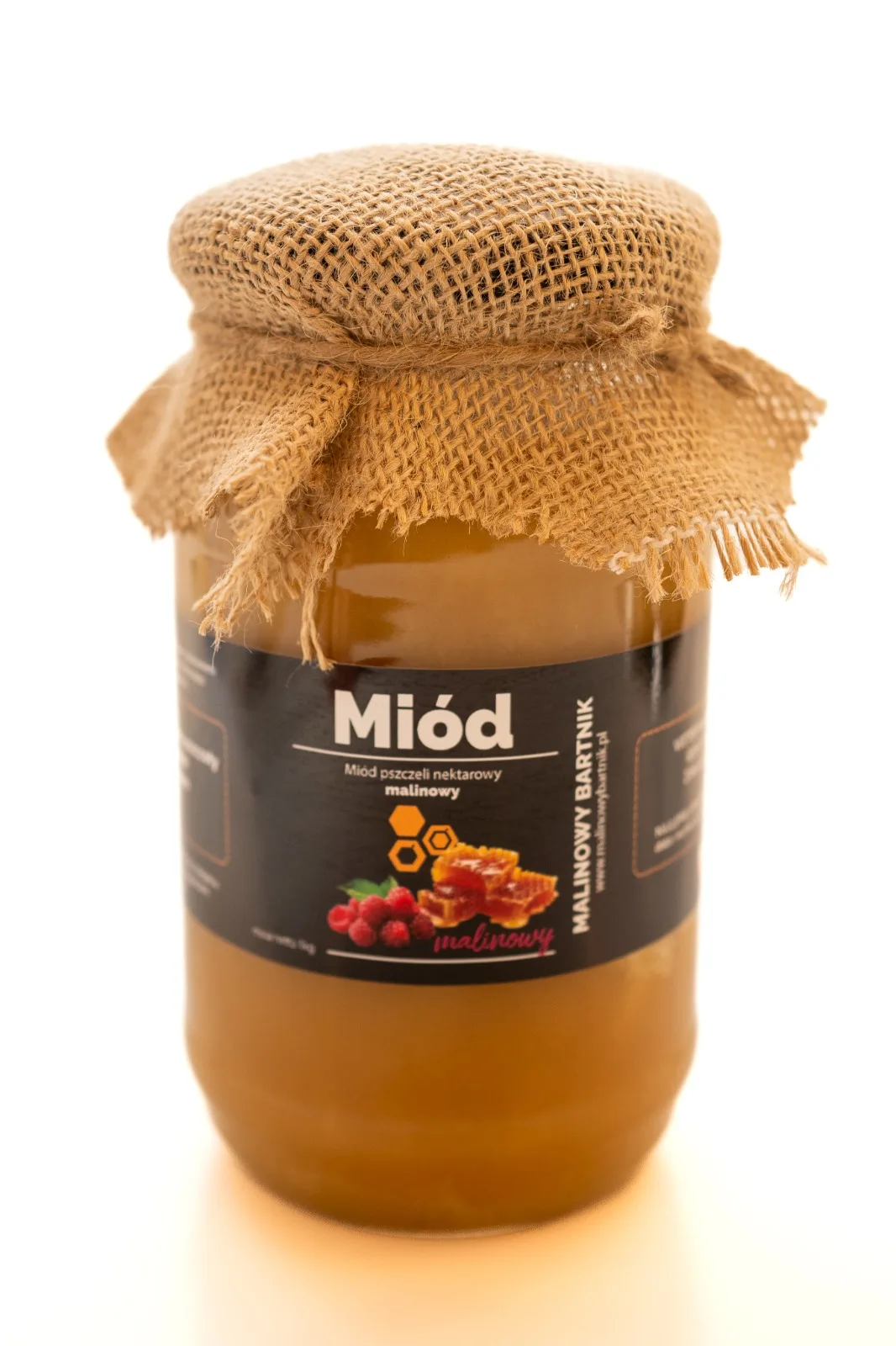 Miód Malinowy z Malin 1kg, 1000 g - Zbiór Sierpień 2025 - obrazek 4