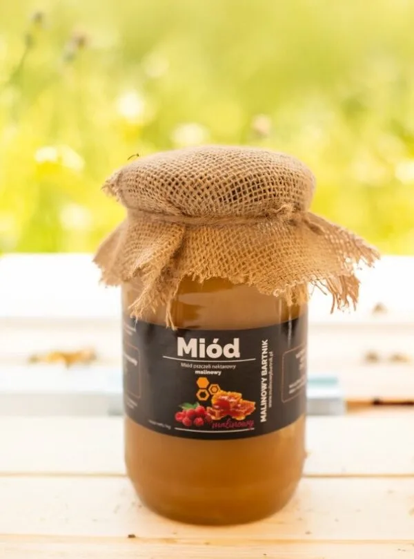 Miód Malinowy z Malin 1kg, 1000 g - Zbiór Sierpień 2025