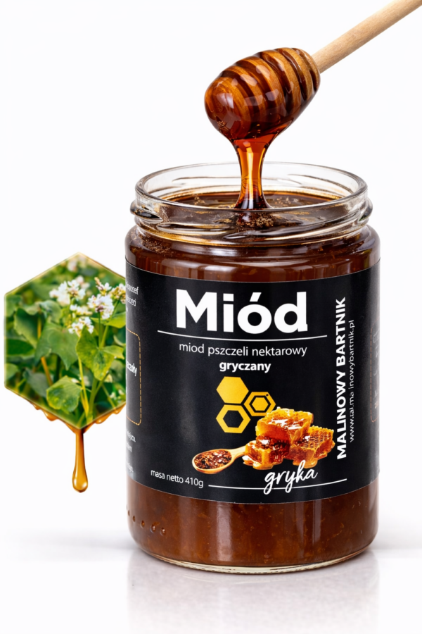 Miód Gryczany - 0.41KG 410G - Zbiór Sierpień 2025